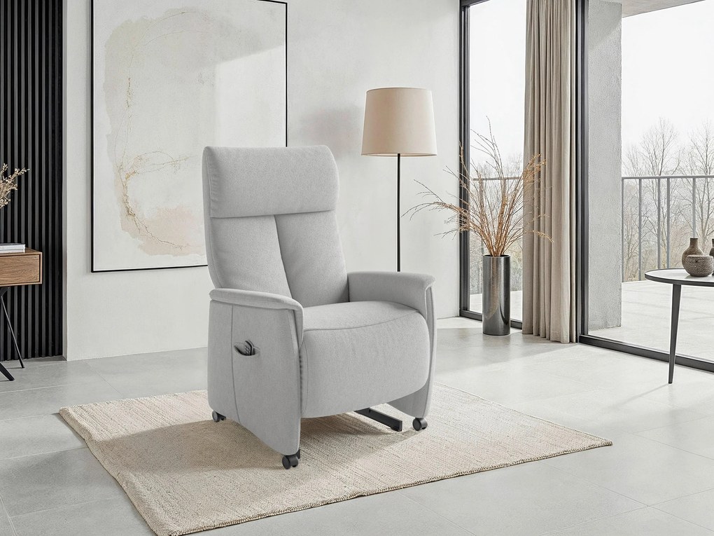XXXLutz RELAXAČNÉ KRESLO, textil, strieborná Sit & More - Online Only obývacie izby - 00014403243C