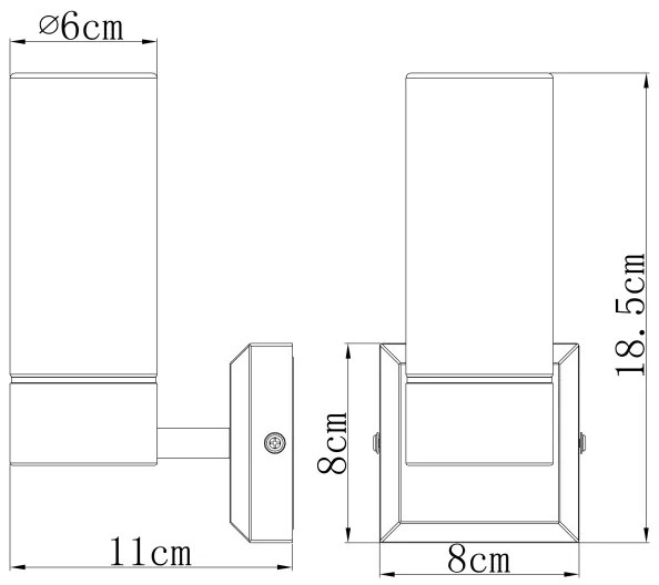 GLOBO 7815 - Kúpeľňové nástenné svietidlo SPACE 1xE14/40W/230V IP44