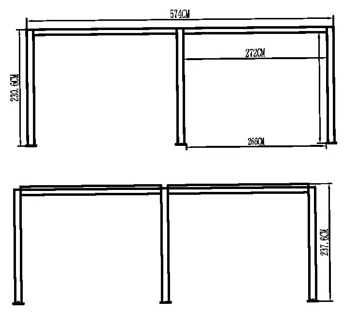 Hliníková bioklimatická pergola s lamelami 5.8 x 3 M