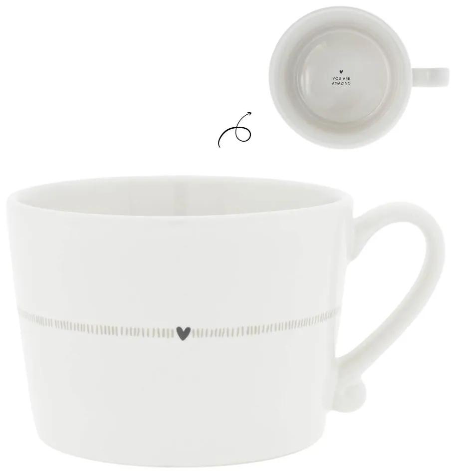 Cup White/Little Heart with stripe