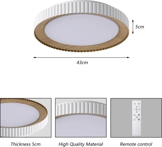 BRILAGI - LED stmievateľné stropné svietidlo NEXO LED/48W/230V 3000–6000K biela, priemer 43 cm + diaľkové ovládanie