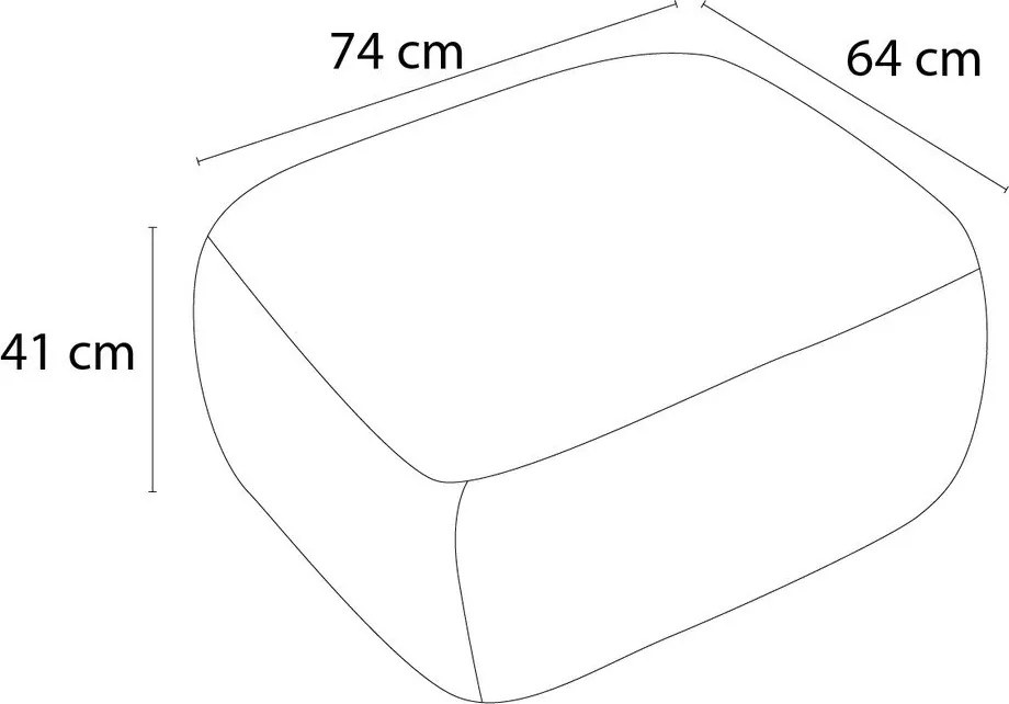 Béžová podnožka z textílie buklé Montaigne – Bobochic Paris