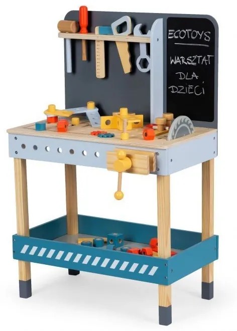 Drevená dielňa s náradím + 47 prvkov