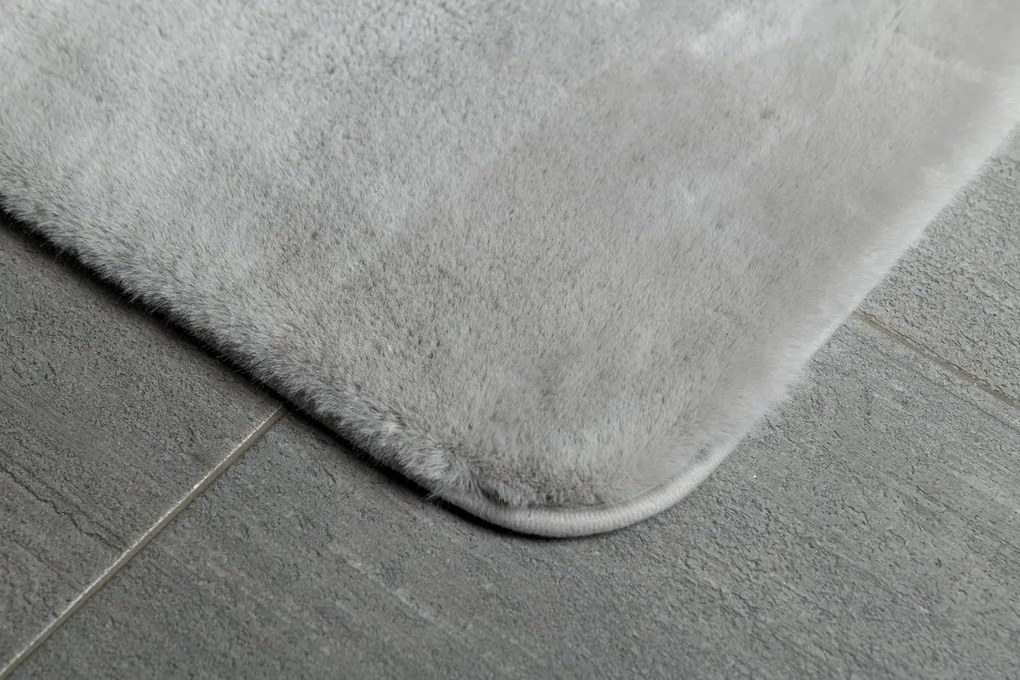 Gedy Gedy, FUZZY kúpeľňová predložka, 50x80 cm, 100% polyester, protisklz, sivá, 96FY508008