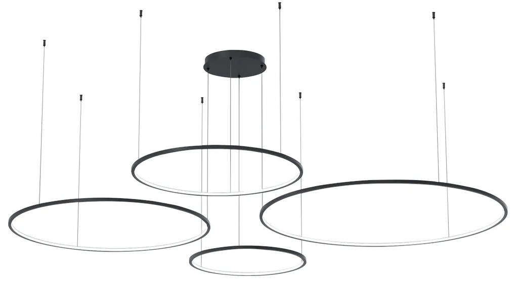 Závesné LED svietidlo Saturno, 4x LED 120w, 4000k, b