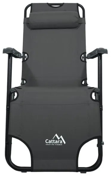 Skladacie polohovateľné kreslo antracit