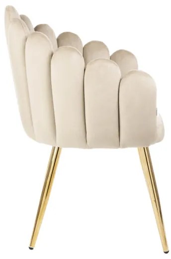 Jedálenská stolička LANA zamatová béžová 850054