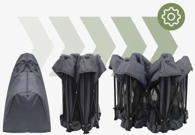 Detská ohrádka Cozy 30 grafitová