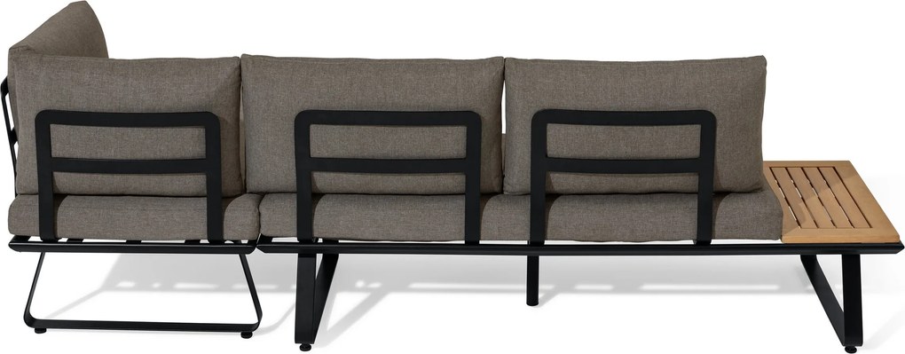 Obývací sedací kútik s moderným lyžinovým podstavcom