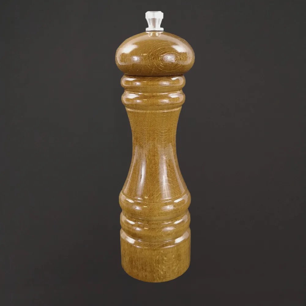 AMADEA Drevený mlynček na korenie tmavé drevo, 18 cm