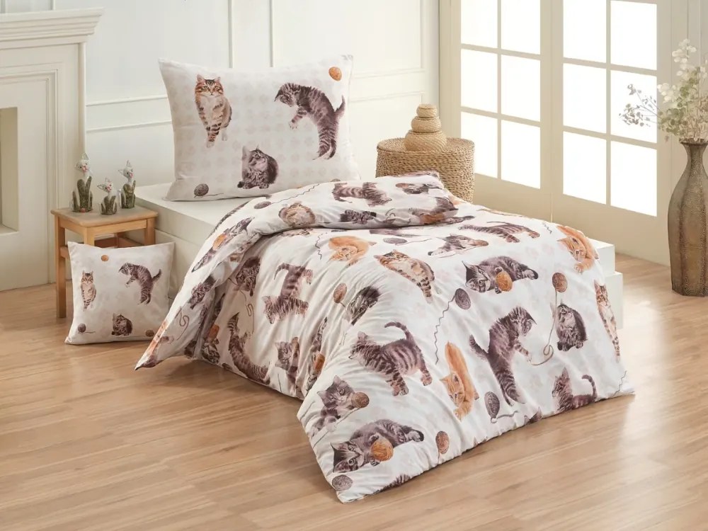 Matějovský Posteľné obliečky Mačky 140x200/70x90 cm 140x200/70x90 cm