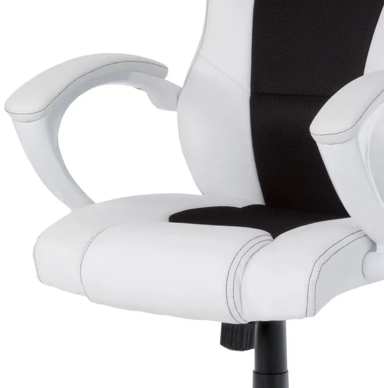 Ergonomické herné kreslo čiernobielej farby