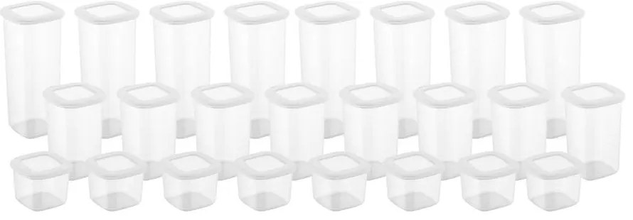 Plastové dózy v súprave 24 ks na potraviny Fresco – Hermia