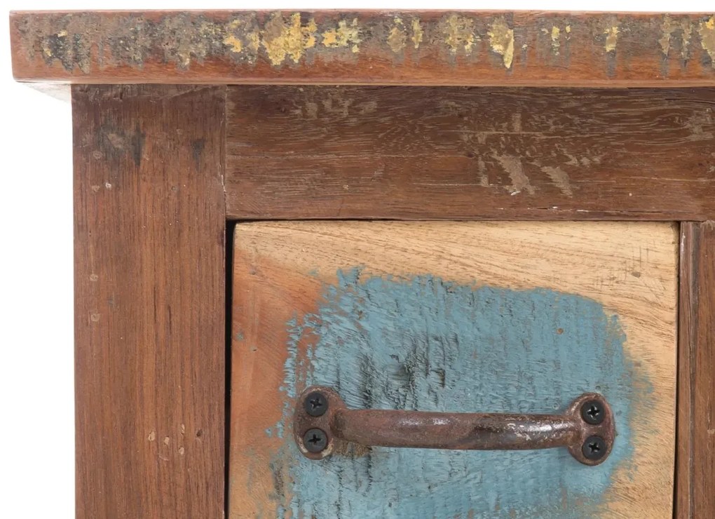 furniture-nabytek.cz - Masivní pod umyvadlová skříňka Sumana z recyklovaného dřeva, lakovaná, hnědá – 130×50×75 cm