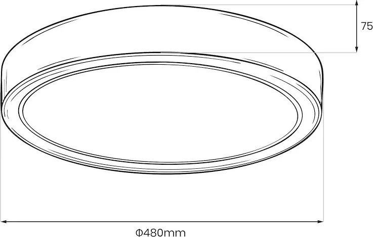 Stropné LED svietidlo Lago, 1x LED 36w, 4000k