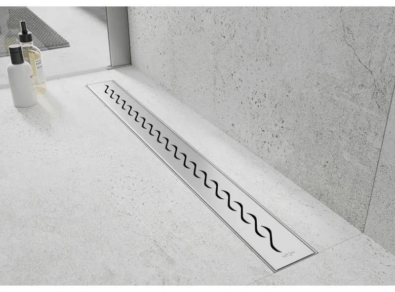 Mexen Flat nerezový sprchový žľab 60 cm vzor M18, 1023060-15