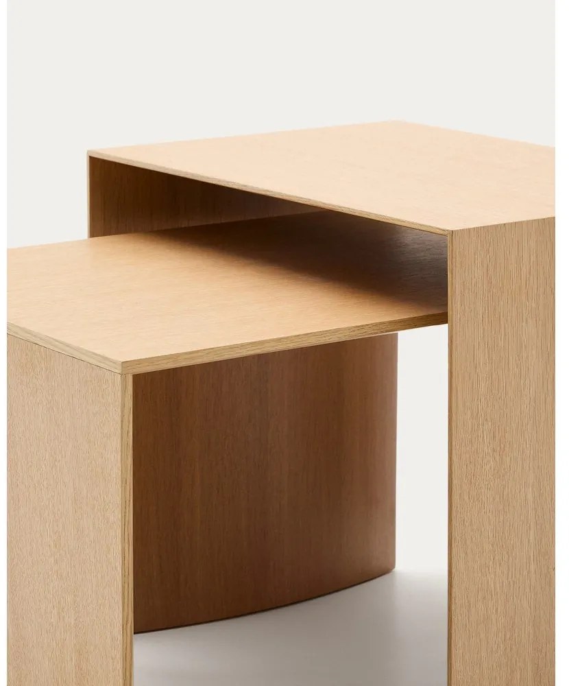 Konferenčný stolík vo svetloprírodnej farbe v dekore duba 45x90 cm Litto – Kave Home