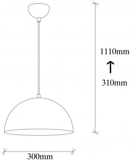 Luster na lanku SIVANI 1xE27/40W/230V pr. 30 cm čierna/medená