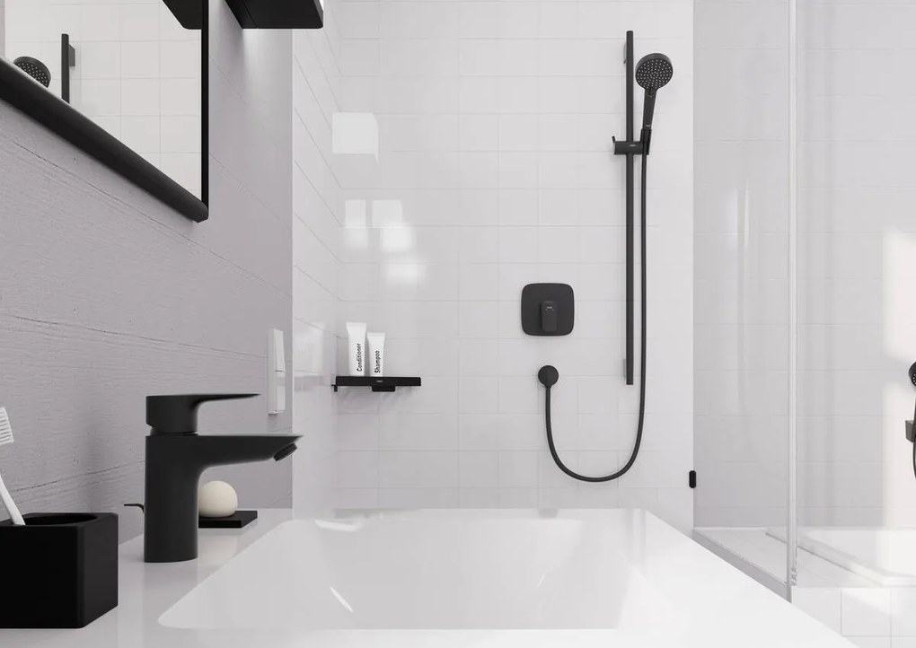 Hansgrohe Logis, sprchová batéria pod omietku, čierna matná, HAN-71605670