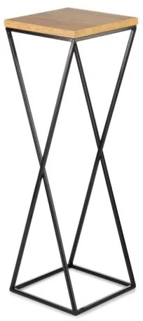 Stojan na kvety 70x24 cm čierna/hnedá