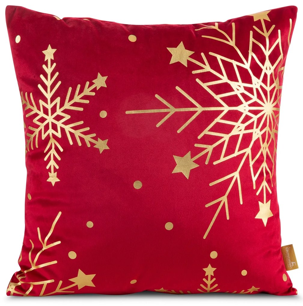 VIANOČNÁ DEKORAČNÁ OBLIEČKA NA VANKÚŠ ELEGANCE2 45X45 CM VZOROVANÁ