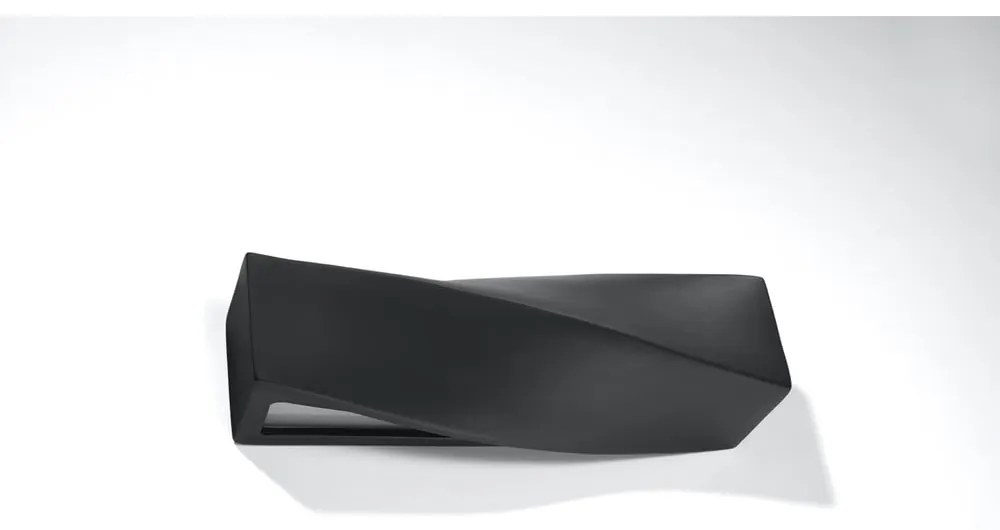 Čierne keramické nástenné svietidlo Sollux Taurus