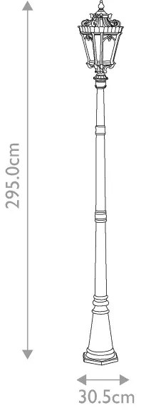 Kichler KL-TOURNAI-5XL - Vonkajšia lampa TOURNAI 3xE14/60W/230V IP44