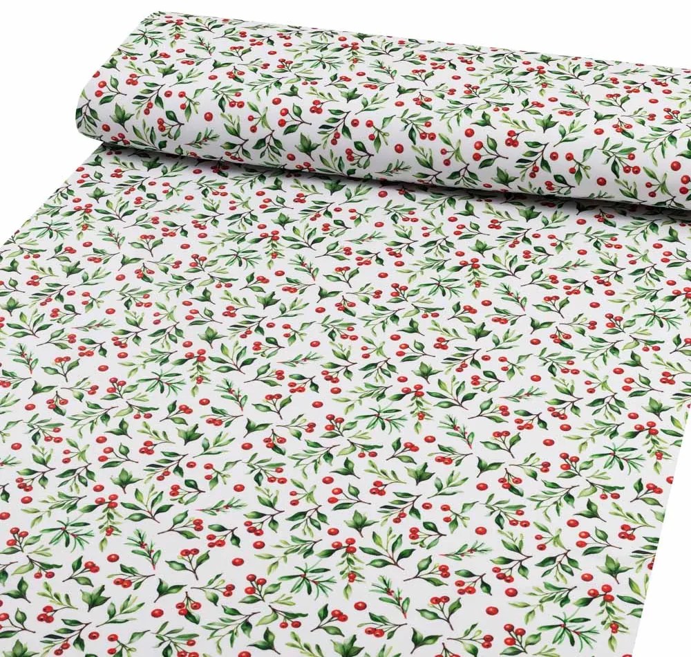 Biante Teflónový behúň na stôl TF-111 Jarabiny na bielom 45x180 cm