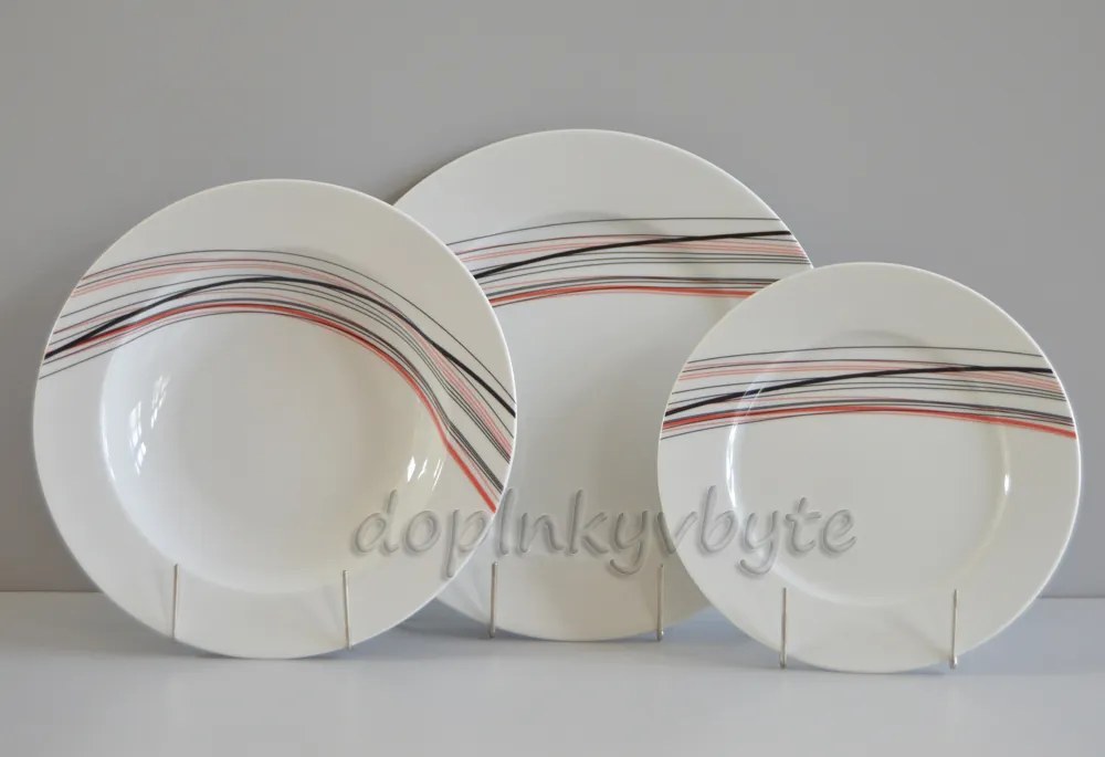 Thun tanierová súprava Sylvie čiary 18-dielná