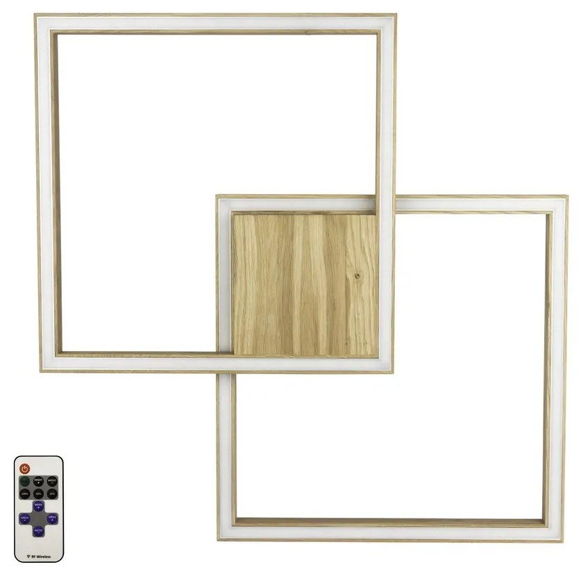 Spot-Light 91405274 - stmievateľné LED svietidlo RAMME LED/48W/230V + diaľkové ovládanie, matný dub