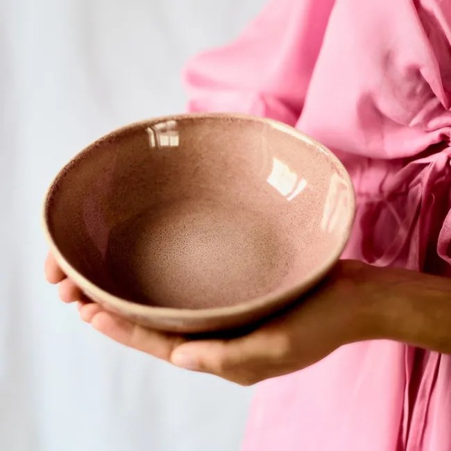 Hlboký tanier MYSTIC ružový 706608