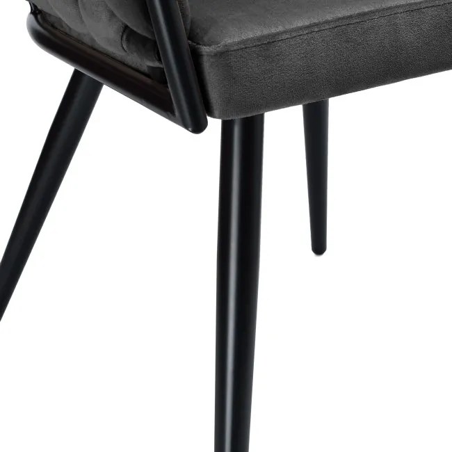 Jedálenská stolička ASTON zamatová, grafitová