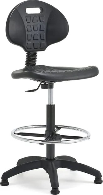 Pracovná dielenská stolička KILDA, s opierkou nôh, výška 540-740 mm