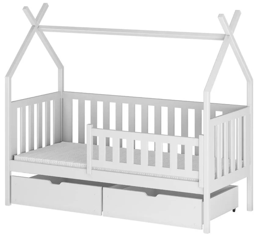 Posteľ Domček Simba 80x160 biela