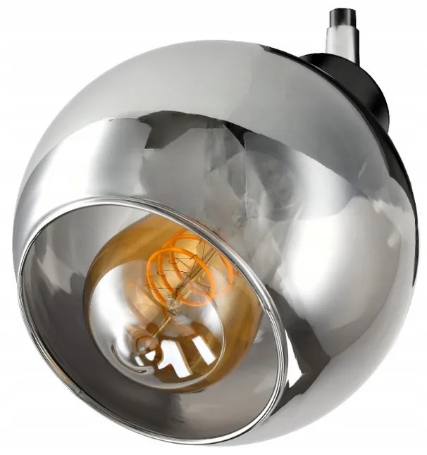 BERGE Sklenené tienidlo pre stropnú lampu - dymová guľa