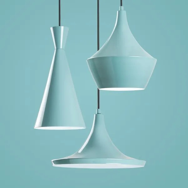 Luster na lanku TOM 3xE27/40W/230V modrá