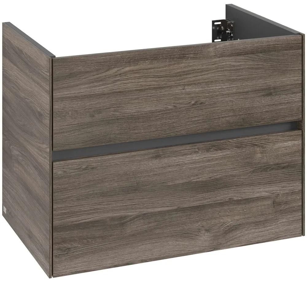 VILLEROY &amp; BOCH Collaro závesná skrinka pod umývadlo, 2 zásuvky, 796 x 498 x 603 mm, Stone Oak, C13800RK