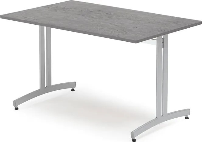 Jedálenský stôl, 1200x700 mm, tmavošedé linoleum, šedá