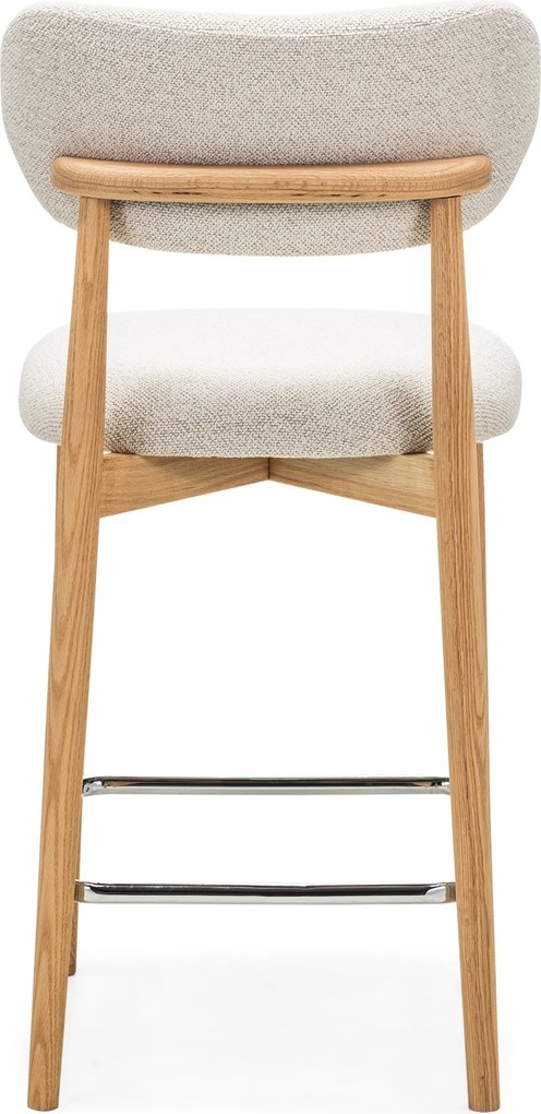 Barová židle Amalfi z masivu dub/krémová