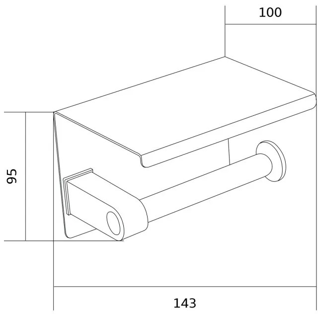 Mexen príslušenstvo, držiak na wc papier, zlatá, 701197-50