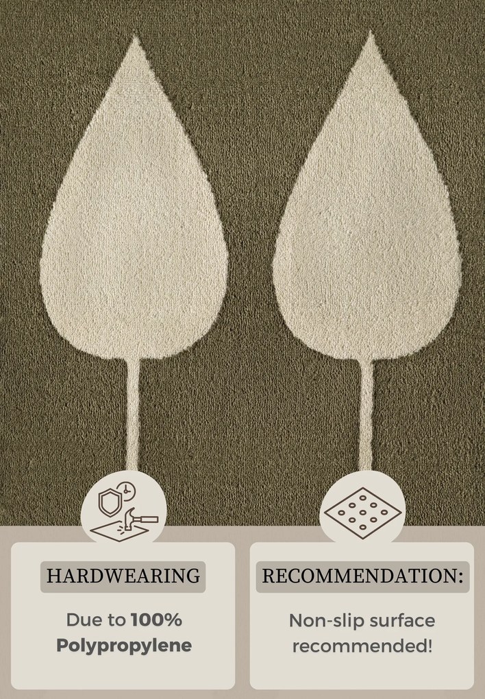 Hanse Home, Detský koberček Adventures 106215 Green Cream, 160x235, zelená, detská izba