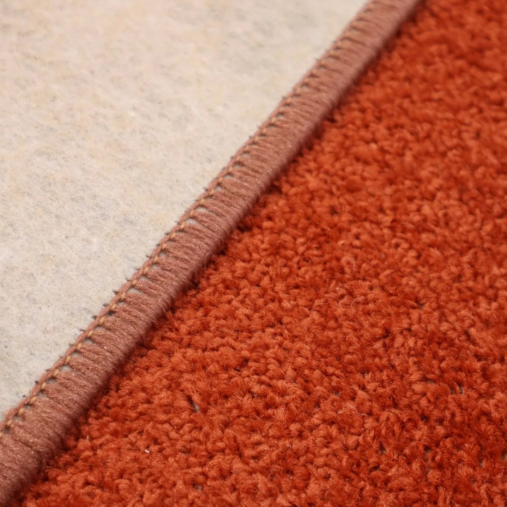 Kusový koberec Eton terra štvorec, 200x200, oranžová, obývacia izba, AladinWorld Expres