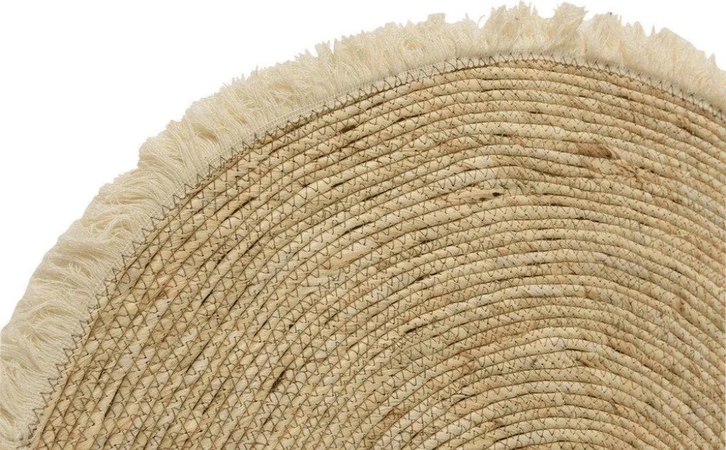 Prírodný okrúhly koberec VELOR ⌀ 70 cm, béžový