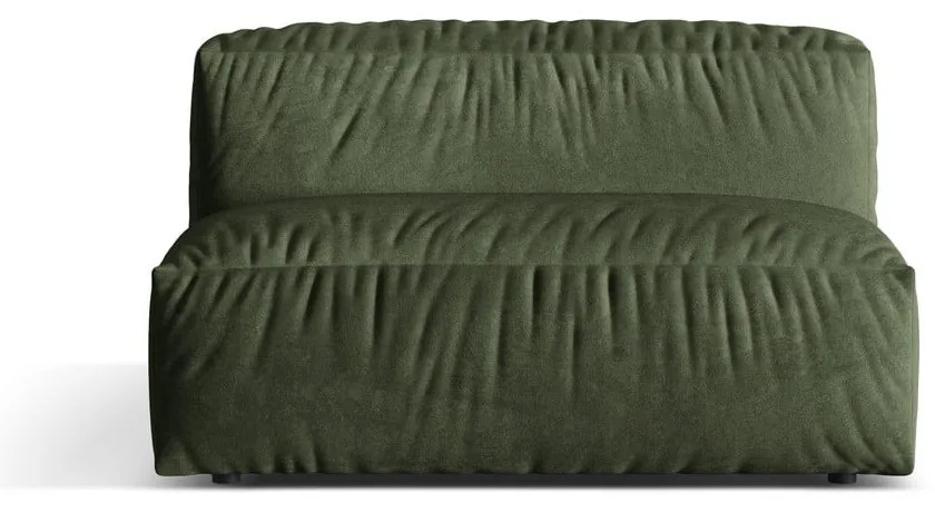 Zelený zamatový modul pohovky (stredový diel) Martina – Micadoni