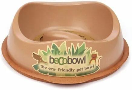 BecoThings Slow Feed ekologická miska pre psa, hnedá
