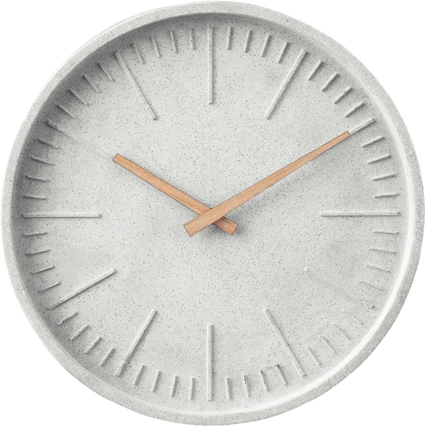 WALL COUTURE Nástenné hodiny, betónový vzhľad 30 cm