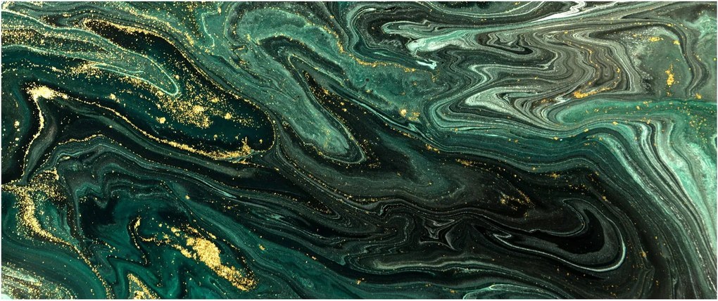 Obraz - Zelený mramor (120x50 cm)