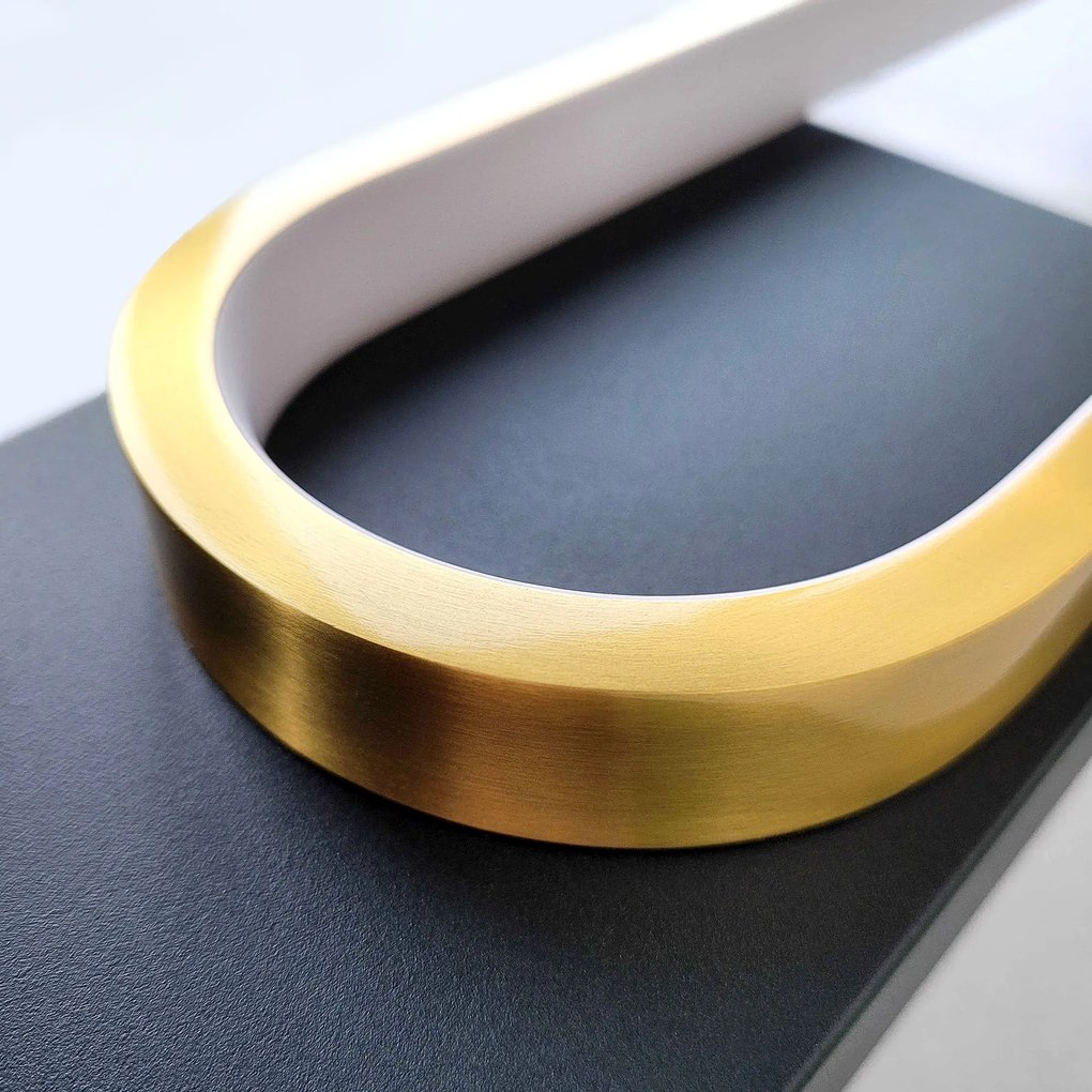 Toolight Toolight, LED nástenné svietidlo 10W, 4000K, APP1782-W, zlatá matná-čierna, OSW-06359