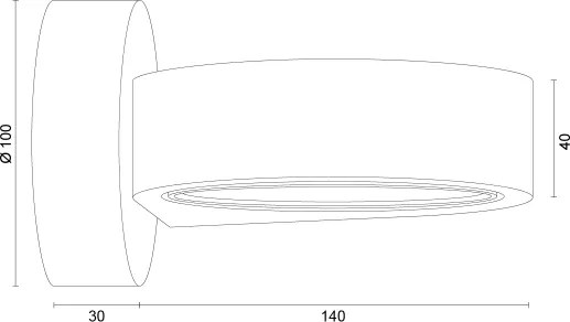 Argon 8900 - Nástenné svietidlo LOTUS 1xGX53/12W/230V čierne