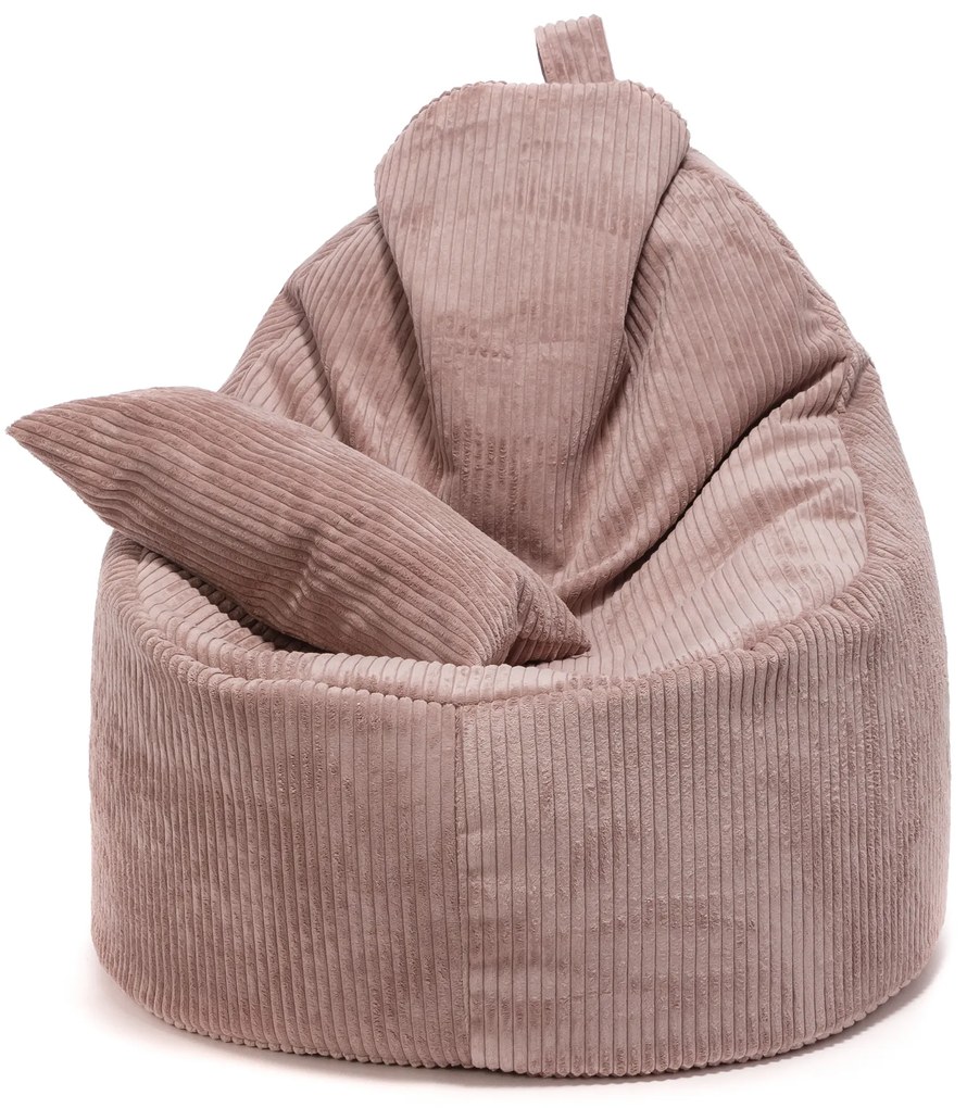 INTERMEDIC SK Kreslo Yoko Velvet – manšestrové kreslo s vankúšom, 75x70x30 cm Farba: SZ61 - svetlo ružová